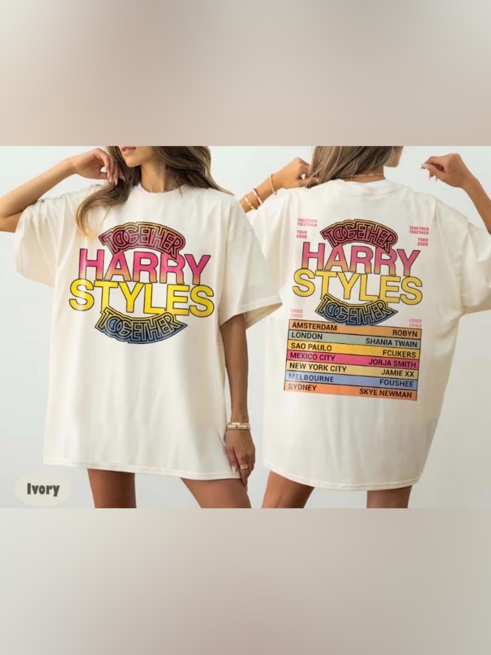 Harry Styles Retro Tour Dates Tee, Together Tour 2026 Music Merch Concert Tee